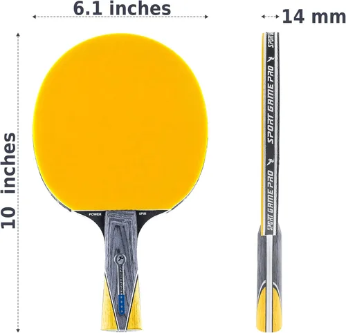 Miniatura 7 de Pala de ping pong con Killer Spin + estuche gratis, raqueta de tenis de mesa profesional para jugadores principiantes y avanzados, mejora tus