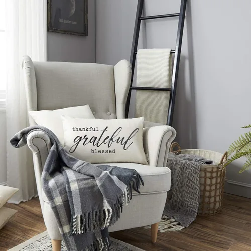 Miniatura 2 de Meekio Farmhouse - Fundas de cojín con cita en inglés ,»THIS IS US» 12" x 20" , almohadas lumbares estilo farmhouse con decoración rústica