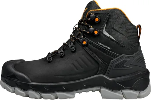 Botas de punta compuesta: botas de trabajo impermeables para hombres, cuero genuino Nubuck, a prueba de pinchazos, suela de goma antideslizante al