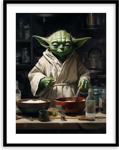 Miniatura 20 de Impresiones de Arte para Cocina de Star Wars - Impresión Giclée de Arte Fino Premium - Póster de Impresión Estético de Darth Vader Boba Fett Yoda