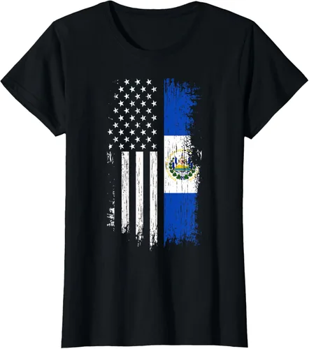 Miniatura 51 de Camiseta de la bandera de Estados Unidos salvadoreño - Camiseta de El Salvador USA