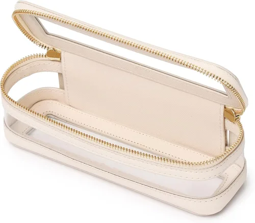 Miniatura 10 de Pinkmik Pequeña bolsa de maquillaje, mini estuche transparente para maquillaje y neceser con cremallera, organizador de bolsos para mujer
