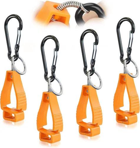 Miniatura 9 de NANHONG 4PCS, Clips para Guantes para Soportes de Guantes de Trabajo, Clip para Guantes, Accesorios para Cinturón de Servicio, Clips para Guantes
