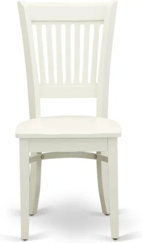 Miniatura 6 de East West Furniture AMVA3-LWH-W - Juego de mesa de cocina de 3 piezas para espacios pequeños contiene una mesa de comedor redonda con pedestal y 2
