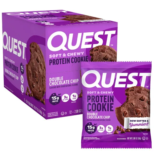 Miniatura 16 de Galleta de proteínas Quest Nutrition, aptas para la dieta Keto, rica en proteínas, baja en carbohidratos, sin soja.