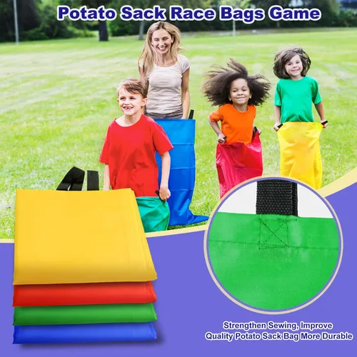 Miniatura 2 de Bolsas de carreras de sacos de patatas – Bolsas de carreras de sacos para adultos y niños, juego de lanzamiento de bolsas de frijoles, carrera
