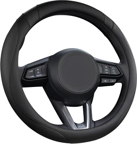 Miniatura 8 de Funda para Volante de Coche West Llama para Mazda 3,5,6,CX-3,CX-5,CX-30,CX-50,CX9,CX-9,MX-5 Miata,CX-7,RX-8,14.5-15 pulgadas (Negro-Tamaño Estándar)