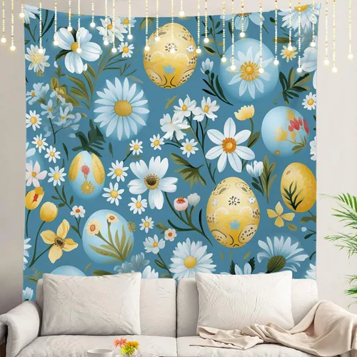 Miniatura 61 de Shrahala Tapiz de pared con paisaje de lago de otoño, bosque amarillo, para colgar en la pared, tapiz grande, decoración de fibra de poliéster