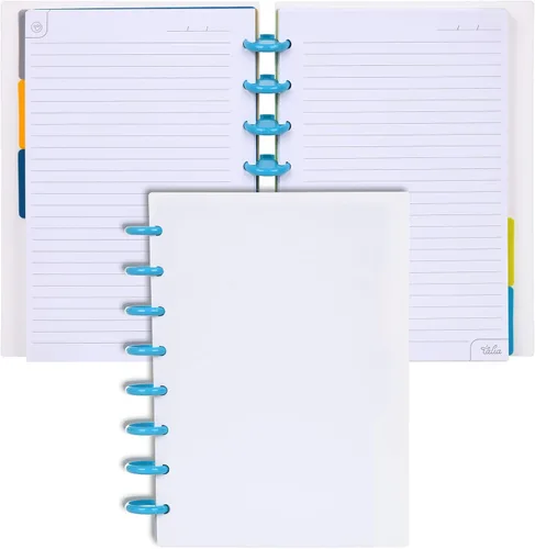 Miniatura 132 de Talia - Cuadernos de notas con tapas, planificador, personalizables, (Azul de Verano, Junior (5.5 pulgadas x 8.5 pulgadas)) Azul verano