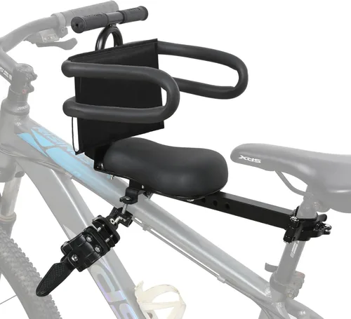 Asiento de bicicleta para niños montado en la parte delantera y manillar, asiento de bicicleta infantil con media barandilla, asientos de bicicleta