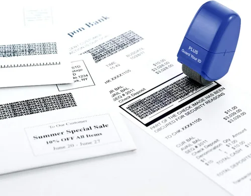 Miniatura 3 de Protección de identificación Guard Your ID Sello de rodillo, Azul, IS-520CM