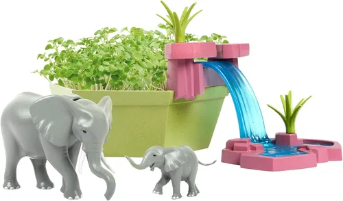 Miniatura 2 de Wild Scenes Elephants' Watering Hole - Kit de cultivo y juego respetuoso con el medio ambiente, juguete de conservación de vida silvestre, juego