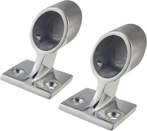 Miniatura 9 de Par Heavy Duty 316SS 60 ° Marine Boat Stanchion Hand Rail Fitting IZQUIERDA-FRONT para tubo de 1