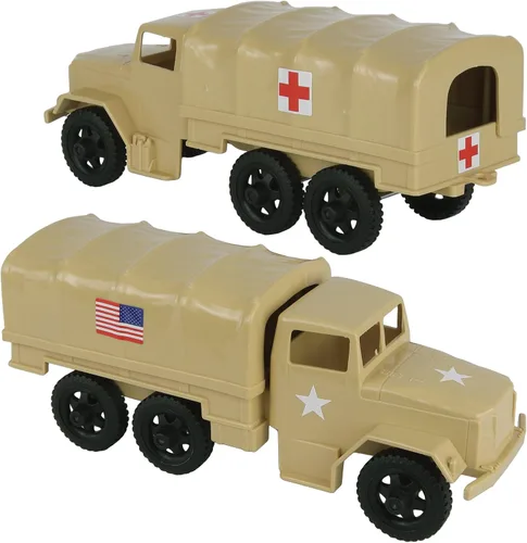 Miniatura 14 de TimMee - Camiones de plástico para hombre, color negro, M34 Deuce y media carga, fabricados en EE. UU