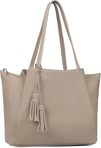 Miniatura 10 de befen Bolso de hombro para mujer de cuero genuino, bolsos para portátil con compartimentos, bolsos de mano