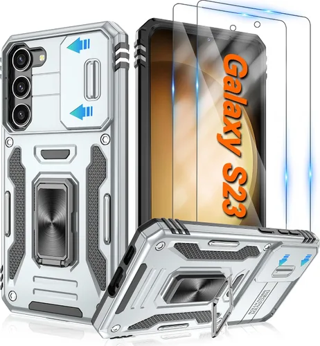 Miniatura 51 de Atump Funda para Motorola Moto G Play 2024 (4G) con [paquete de 2] protector de pantalla HD y cubierta para cámara deslizante, soporte de anillo