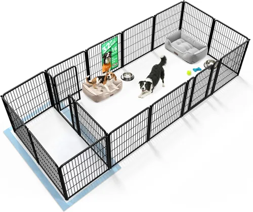 Miniatura 93 de FXW Homeplus Unleashed Corralito para Perros de Interior - Juego Sin Estrés y Seguro, Resistente de 24 Pulgadas 4 Paneles Corral para Cachorros