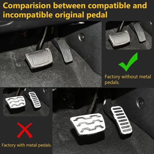 Miniatura 3 de TTCR-II Compatible con cubiertas de pedal Hyundai Elantra 2017-2025 Ioniq y Kona 2019-2025, pastillas de pedal de gas de freno compatibles