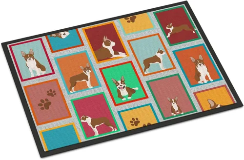 Miniatura 40 de Caroline's Treasures MLM1149MAT - Felpudo rojo Border Collie de 18 x 27 pulgadas, para interiores y exteriores, para entrada, antideslizante, Border