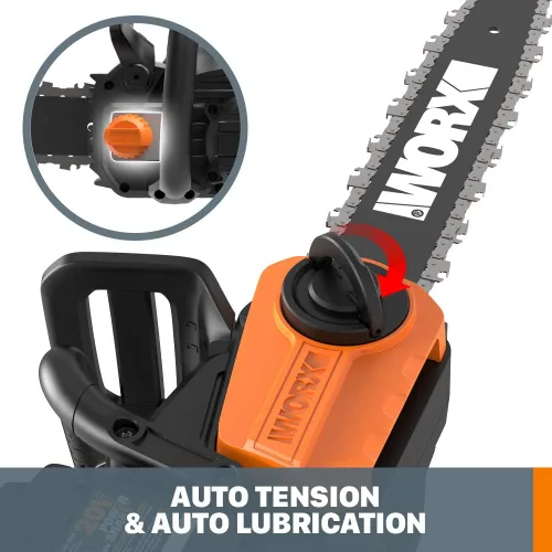 Miniatura 4 de Worx Motosierra inalámbrica de 40V y 14" Power Share con tensión automática - WG384 (baterías y cargador incluidos)