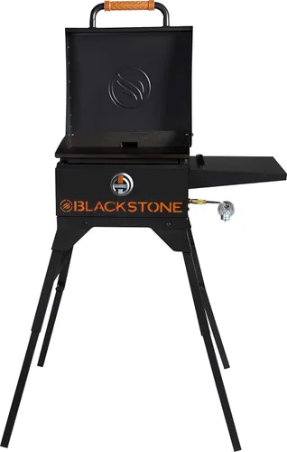 Miniatura 2 de Blackstone Plancha On The Go con estante lateral, capucha y soporte para patas, estación de parrilla de parrilla plana resistente para cocina