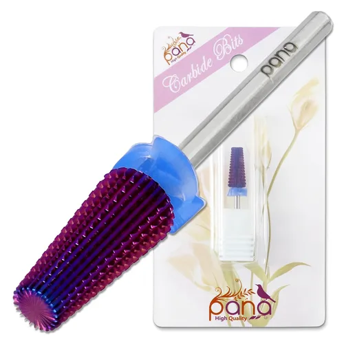 Miniatura 18 de PANA Broca de carburo de uñas 5 en 1 con vástago de 3/32 pulgadas - (grueso triple - grano extra fino, púrpura) - rotación bidireccional para uso