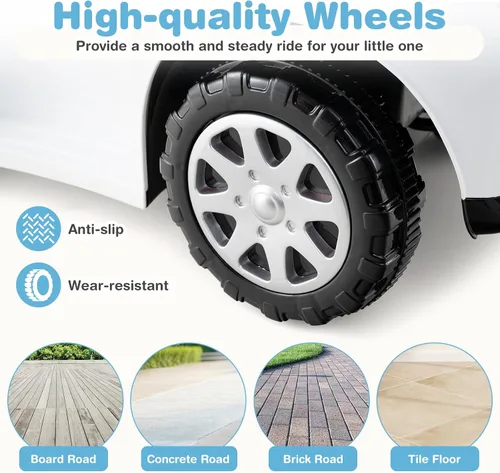 Miniatura 8 de Costzon Coche de empuje para niños pequeños, cochecito 3 en 1, auto deslizante para caminar con asa, toldo, cinturón de seguridad, bocina, música