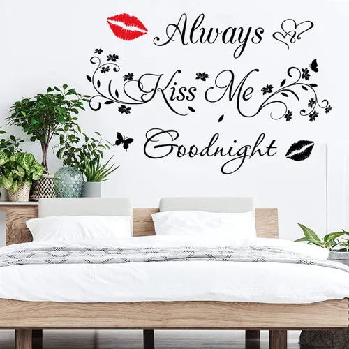 Miniatura 2 de Aeways Kiss Me Goodnight - Calcomanías de pared para decoración del hogar
