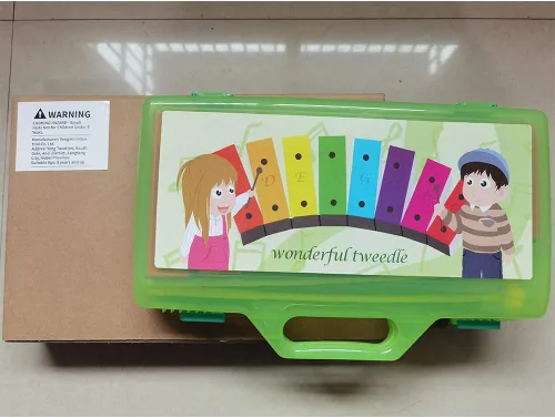 Miniatura 5 de ENNBOM Xilófono Glockenspiel 8 Notas Campanas de resonador cromático con estuche verde