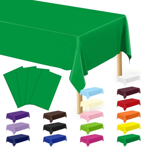 Miniatura 95 de Suministros de regreso a clases, 2 manteles de 108 x 54 pulgadas, manteles desechables coloridos para el primer día de escuela, rectangular
