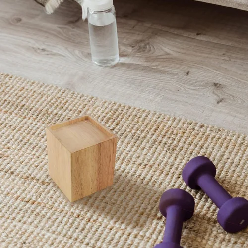 Miniatura 6 de Paquete de 4 elevadores de madera de 4 pulgadas, elevadores de cama de madera resistente, elevadores cuadrados de madera maciza para sofá, mesa