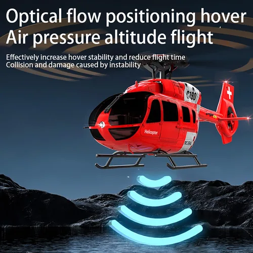 Miniatura 3 de C190 H145 6CH Helicóptero de control remoto avión para adultos principiantes RC Heli solo rotor sin altitudes mantener la altitud/posicionamiento