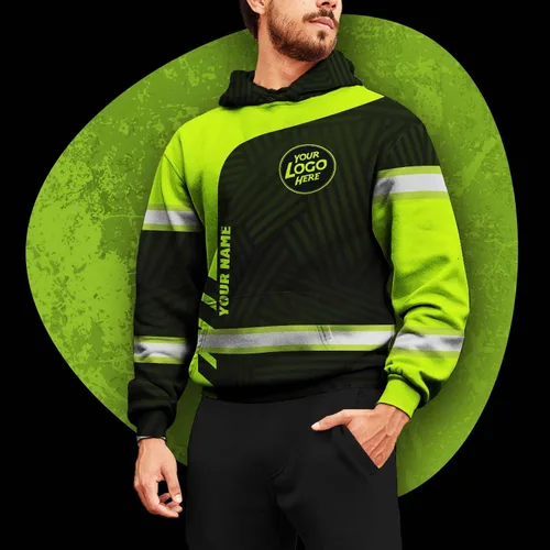 Miniatura 4 de Uniform Company - Polo reflectante de alta visibilidad para hombres y mujeres, polo de seguridad, ropa de trabajo para trabajadores Sudadera