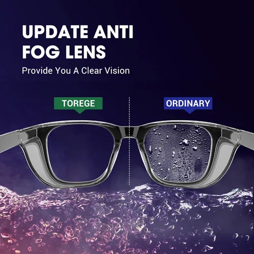 Miniatura 2 de TOREGE Gafas de seguridad para hombres, transparentes, antivaho y luz azul, resistentes a los arañazos, para mujeres, enfermeras