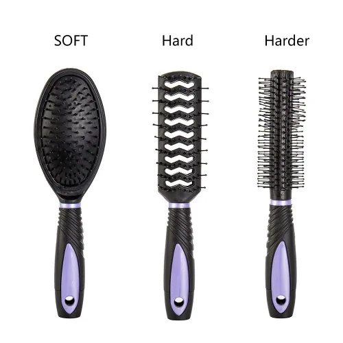 Miniatura 8 de Juego de 5 peines de pelo profesionales para salón de belleza, juego de brochas de peluquería para peluquería, espejo y soporte, kit de peine
