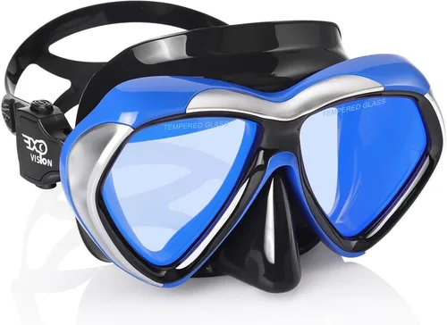 Miniatura 10 de Máscara de buceo para adultos, gafas de esnórquel antivaho de vidrio templado, gafas de natación con cubierta para la nariz, equipo de esnórquel