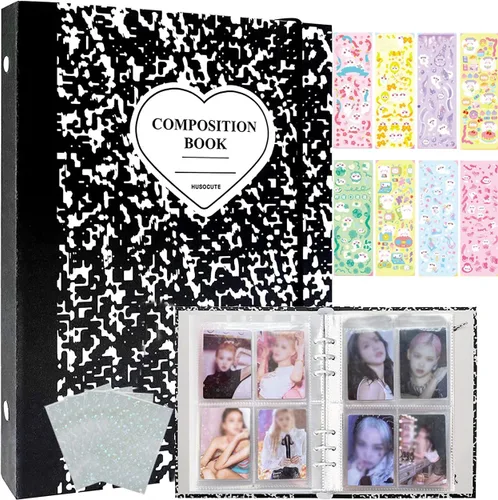 Miniatura 21 de Carpeta de tarjetas fotográficas Kpop 3 pulgadas Libro de soporte para tarjetas fotográficas Kpop con 50 fundas holográficas para tarjetas y Morado