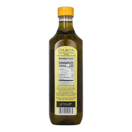 Miniatura 2 de Colavita Aceite de oliva virgen extra de limón, AOVE prensado en frío mezclado con sabor natural a limón, perfecto para adobos, aderezos, inmersión