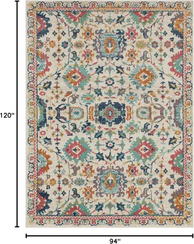Miniatura 2 de Mohawk Home Grove Elms - Alfombra floral bohemia de 7 pies 10 pulgadas x 10 pies, perfecta para sala de estar, comedor, oficina Beige