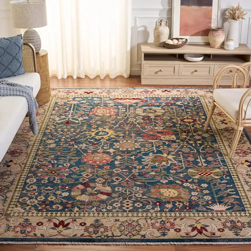 Miniatura 14 de SAFAVIEH Kashan Collection - Alfombra de área de 2 x 3 pies, color beige y gris pardo, diseño oriental tradicional, no desprende pelusa y de fácil