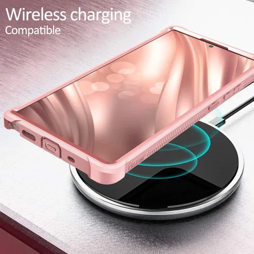Miniatura 8 de Dexnor Funda para Galaxy Note 20 Ultra con Protector de Pantalla Transparente Metal Electrochapado 360 Cuerpo Completo Resistente Protectora Rosa
