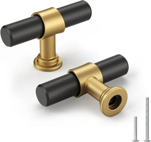 Miniatura 16 de Goldenwarm Paquete de 5 Tiradores Negros para Gabinetes de 3-1/2 Pulgadas Tiradores Negros Mate para Gabinetes - LST18BK90 Tiradores de Cajones