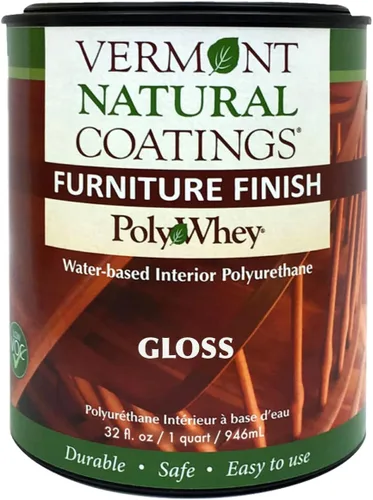 Miniatura 9 de Vermont Natural Coatings Poly Whey - Acabado para muebles, transparente semibrillante, 1 cuarto de galón Sin
