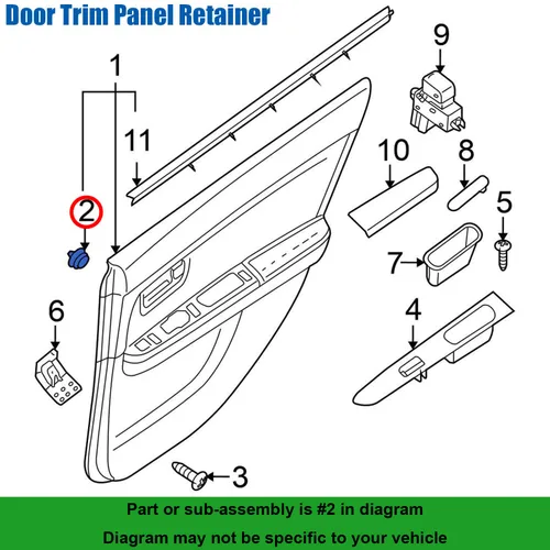 Miniatura 3 de Clip de retención para panel de moldura de puerta, 30 Uds. 01553-07111 para Nissan Altima Cube Frontier Maxima Murano NV Quest Sentra Infiniti FX35
