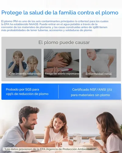 Miniatura 6 de Waterdrop Sistema de ósmosis inversa G3P800, flujo rápido de 800 GPD, certificado NSF/ANSI 42 y 53 y 58 y 372, 3:1 puro para drenar, sistema