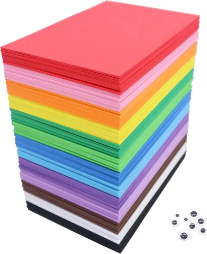 Miniatura 6 de OISAKLD Paquete de 10 hojas de espuma EVA con purpurina de 9x12 pulgadas, espuma EVA para manualidades de bricolaje, hojas de espuma EVA para Espuma