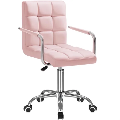Miniatura 10 de Furmax silla de oficina con respaldo medio de piel sintética, silla ejecutiva moderna, ajustable, silla de escritorio para el hogar, silla de Negro