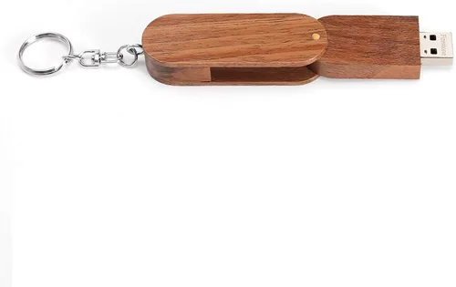 Miniatura 2 de Memoria USB 2.0 de madera novedad 16GB almacenamiento de datos Memory Stick USB Stick girar Pendrive con caja de madera