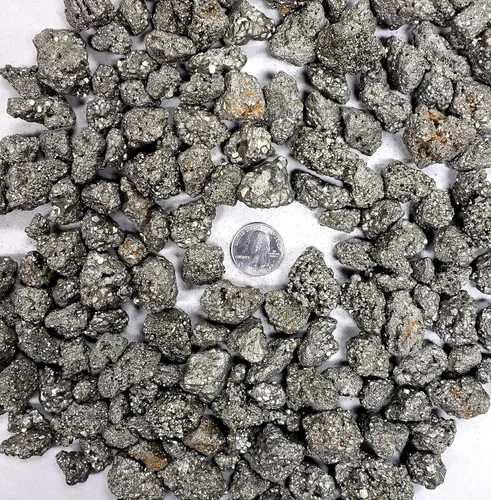 Miniatura 3 de Piedra de cristal de pirita, trozos pequeños de oro de pirita de hierro, piedras en bruto de cristal natural a granel