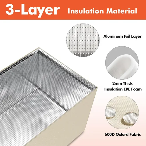 Miniatura 3 de 2 cubiertas de aire acondicionado de ventana para exteriores y cubiertas de aire acondicionado para interiores, aislamiento de 3 capas con papel